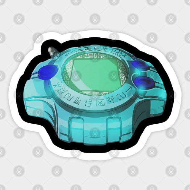 Digivice Digimon Adventure Tri Sticker by art_jnts